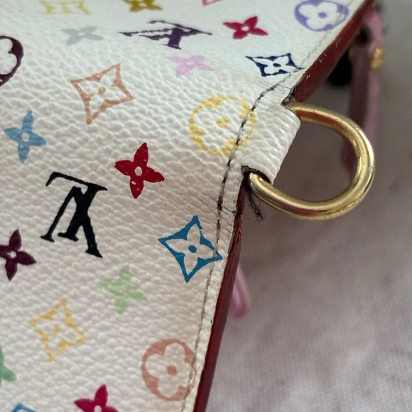 Louis Vuitton White Multicolor Monogram Wallet - Picture 7 of 7